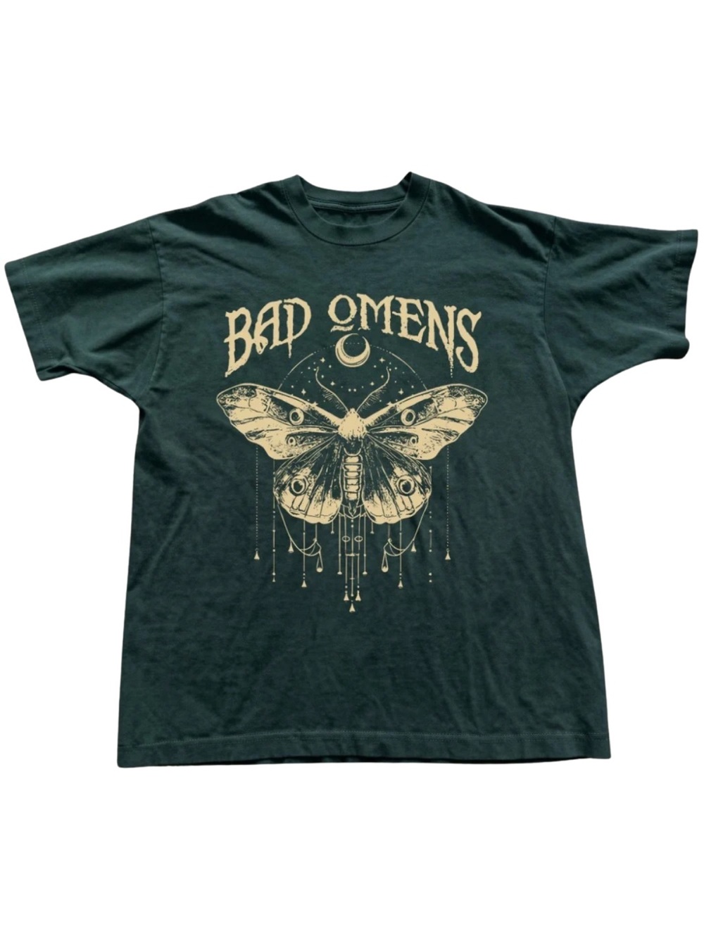 Gildan Bad Omens Black Graphic Tee with Moth Design